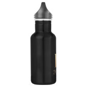 Elegant Botanische monogram Gold Letter H Waterfles (Links)