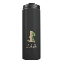 Elegant Botanische Monogram Gold Letter I