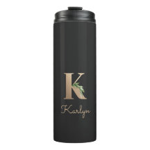 Elegant Botanische monogram Gold Letter K