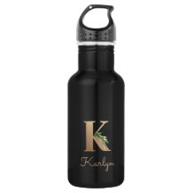Elegant Botanische monogram Gold Letter K