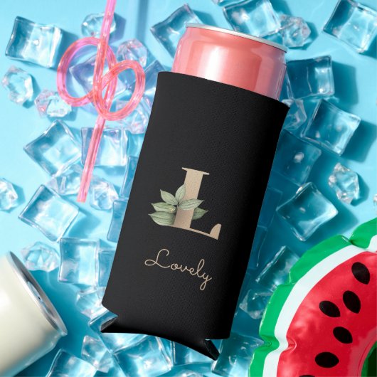 Elegant Botanische monogram Gold Letter L (Insitu Zomer)