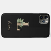 Elegant Botanische monogram Gold Letter L Case-Mate iPhone Case (Achterkant (horizontaal))