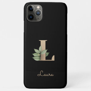 Elegant Botanische monogram Gold Letter L iPhone 11 Pro Max Hoesje