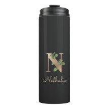 Elegant Botanische monogram Gold Letter N