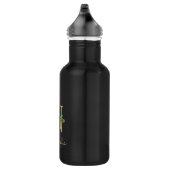 Elegant Botanische monogram Gold Letter N Waterfles (Rechts)