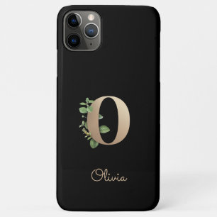 Elegant Botanische monogram Gold Letter O iPhone 11 Pro Max Hoesje