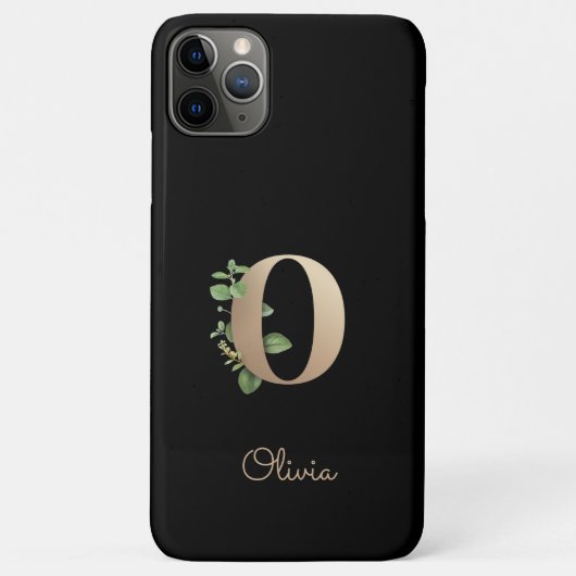 Elegant Botanische monogram Gold Letter O Case-Mate iPhone Case (Achterkant)