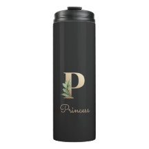 Elegant Botanische monogram Gold Letter P