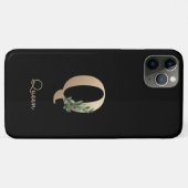 Elegant Botanische monogram Gold Letter Q Case-Mate iPhone Case (Achterkant (horizontaal))