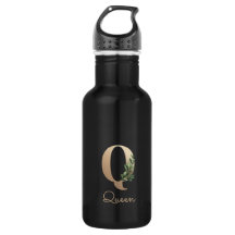 Elegant Botanische monogram Gold Letter Q