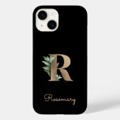 Elegant Botanische monogram Gold Letter R Case-Mate iPhone Case (Achterkant)