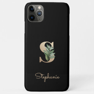 Elegant Botanische monogram Gold Letter S iPhone 11 Pro Max Hoesje