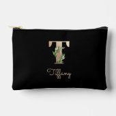 Elegant Botanische monogram Gold Letter T Etui (Voorkant)