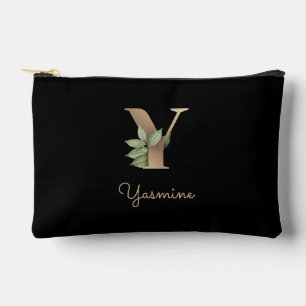 Elegant Botanische monogram Gold Letter Y Etui