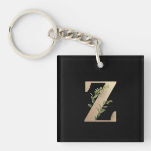 Elegant Botanische monogram Letter Z Sleutelhanger