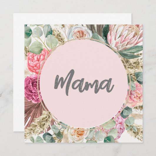 Elegant botanische mooie flora voor mama (Voorkant / Achterkant)