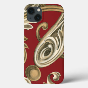 Elegant botanische motif met tangebloed iPhone 13 hoesje