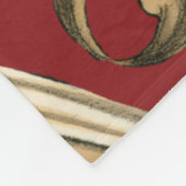 Elegant botanische motif met tangebloed fleece deken (Hoek)