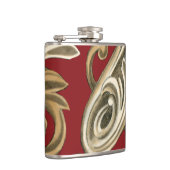 Elegant botanische motif met tangebloed heupfles (Rechts)