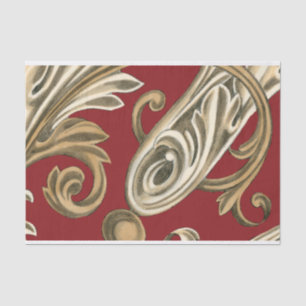 Elegant botanische motif met tangebloed tissuepapier