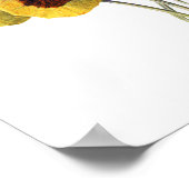 Elegant  botanische printplaten poster (Hoek)