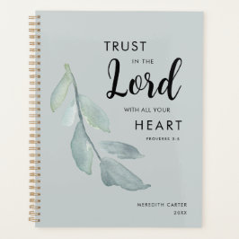 Elegant Botanische Salie Groen Christelijk Planner