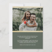 Elegant Botanische Salie Groen Goud Save the Date Kaart (Achterkant)