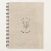 Elegant  botanische wilde bloem planner (Voorkant)