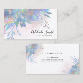 élégant bouquet d'aquarelle carte de visite (Devant / Derrière)