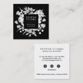 Elégant Bouquet de fleurs blanches | CARTE DE VISI (Devant / Derrière)