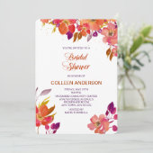 Élégant Bouquet d'été Invitation de la douche nupt (Debout devant)