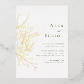 Elégant bouquet floral Mariage Foil Invitation (Recto)