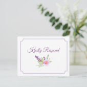 Elégant bouquet floral RSVP carte postale (Debout devant)