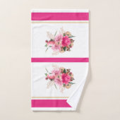 Elégant bouquet rose rose floral or (Serviette à main)