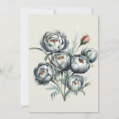 Elégant bouquet vert et gris Carte de remerciement (Dos)