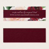 Elegant Bourgogne Floral Mariage Website RSVP (Devant & derrière)