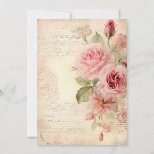 Elegant Bourgondië en Blush Roze Bruiloft Kaart (Achterkant)