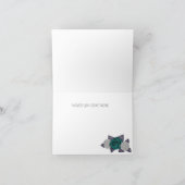 ÉLÉGANT BOURPLE ROSE FRONTÉ CARTE DE REMERCIEMENTS (Intérieur)