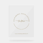 Elegant Boutique Custom Acryl Bord (Voorkant)