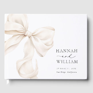 Elegant Bow bruiloft gastenboek