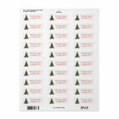 Elegant Bow Christmas Tree Address Label (Full Sheet)