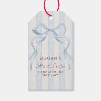 Elegant Bow Personalized Bachelorette Party Cadeaulabel