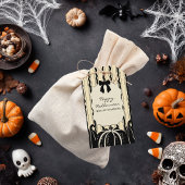 Elegant Bow Pumpkins and Stripes Chic Halloween Kaart