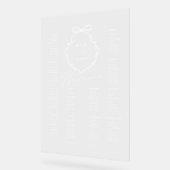 Élégant Bow & Ribbon Crest Mariage de siège graphi (Angle)