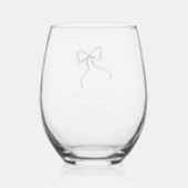 Elégant Bow Wedding faveur Verre (Verso)