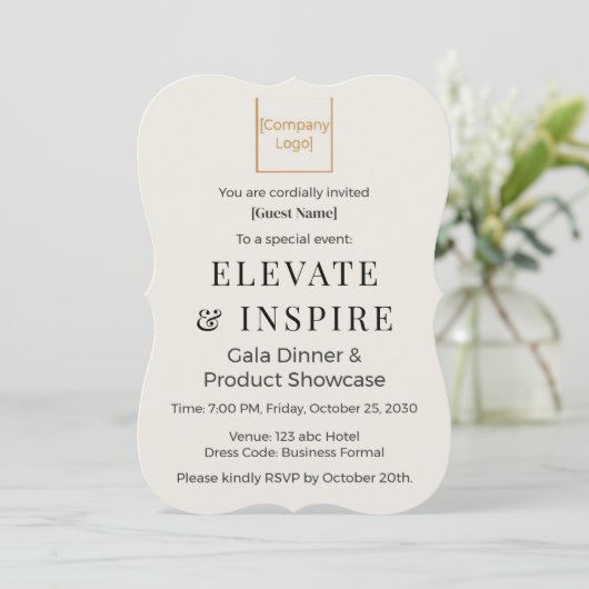 Elegant Bracket Invitation | Corporate Gala & Even (Debout devant)