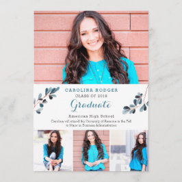 Elegant Branches Foto Afstuderen Announcemet Aankondiging