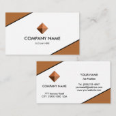 Elegant Branded Brown & White Visitekaartje (Voorkant / Achterkant)