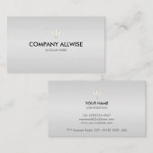 Elegant Branded Silver Metallic Kijk Visitekaartje (Voorkant / Achterkant)