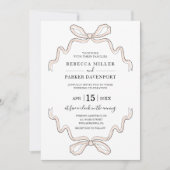 Elégant bras tiré main Faire-part de mariage moder (Devant)